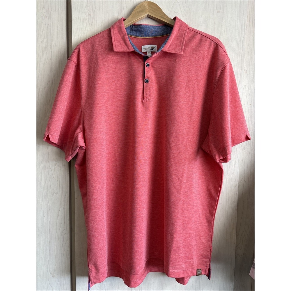 Fundamental Coast Men's Classic Fit Stretch Short Sleeve Polo Shirt‎ Red 2XLarge